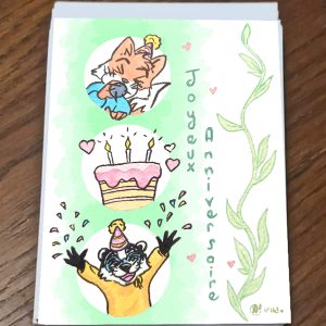 Carte anniversaire Léo et Valentin 1