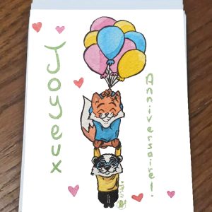 Carte anniversaire Léo et Valentin 2