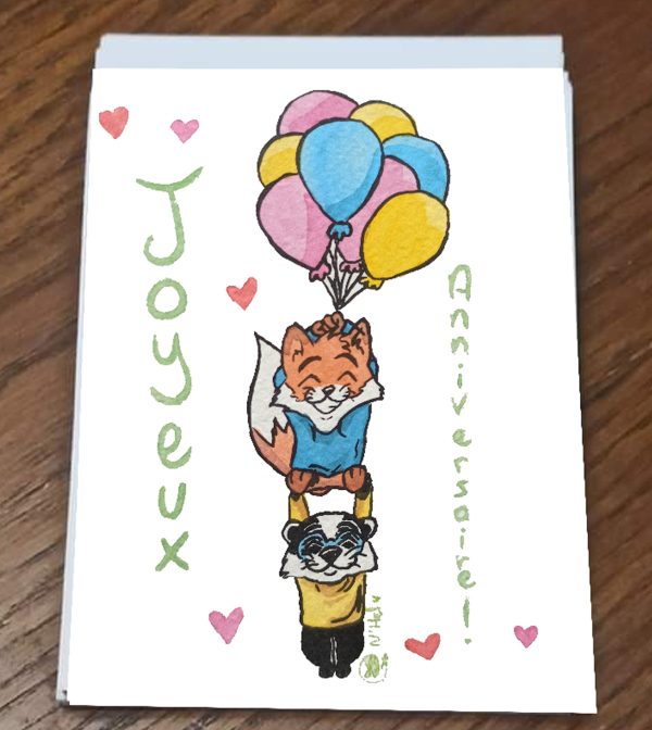 Carte anniversaire Léo et Valentin 2