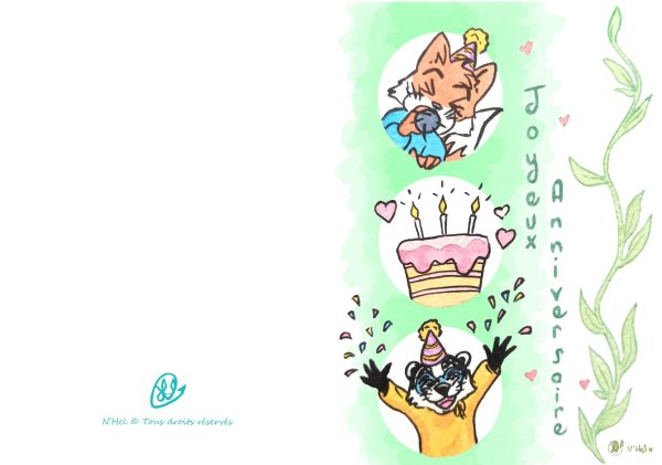 Carte anniversaire Léo et Valentin 1 – Image 2