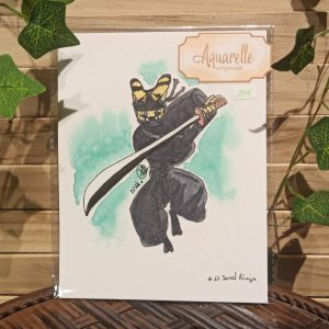 Serval Ninja (aquarelle originale)