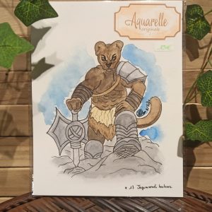 Jaguarondi barbare (aquarelle originale)