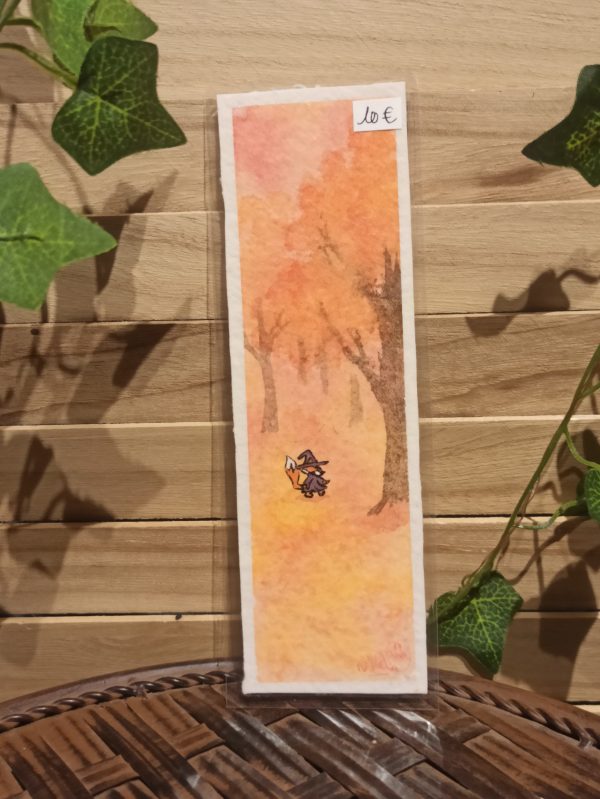 Marque pages - Renarde sorcière automne 2 (aquarelle originale)
