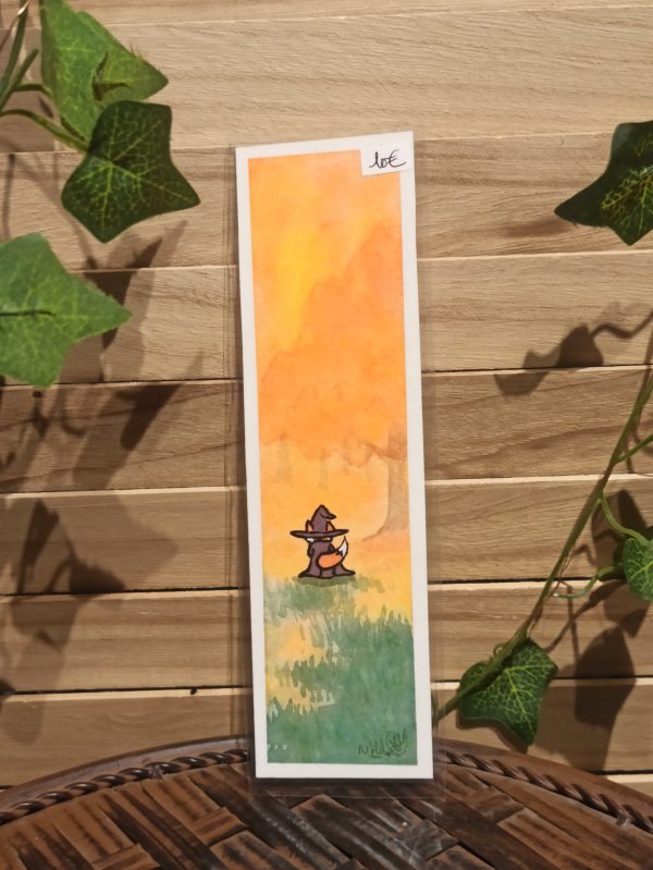 Marque pages - Renarde sorcière automne 3 (aquarelle originale)