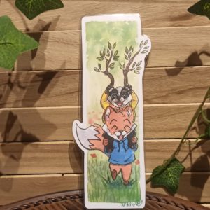 Marque pages - Léo et Valentin forêt printanière