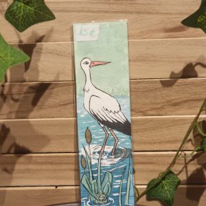 Marque pages - Cigogne 2 (aquarelle originale)