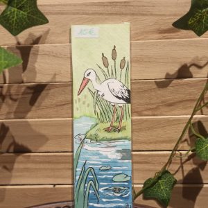 Marque pages - Cigogne 3 (aquarelle originale)