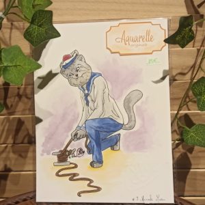 Manuls marin (aquarelle originale)