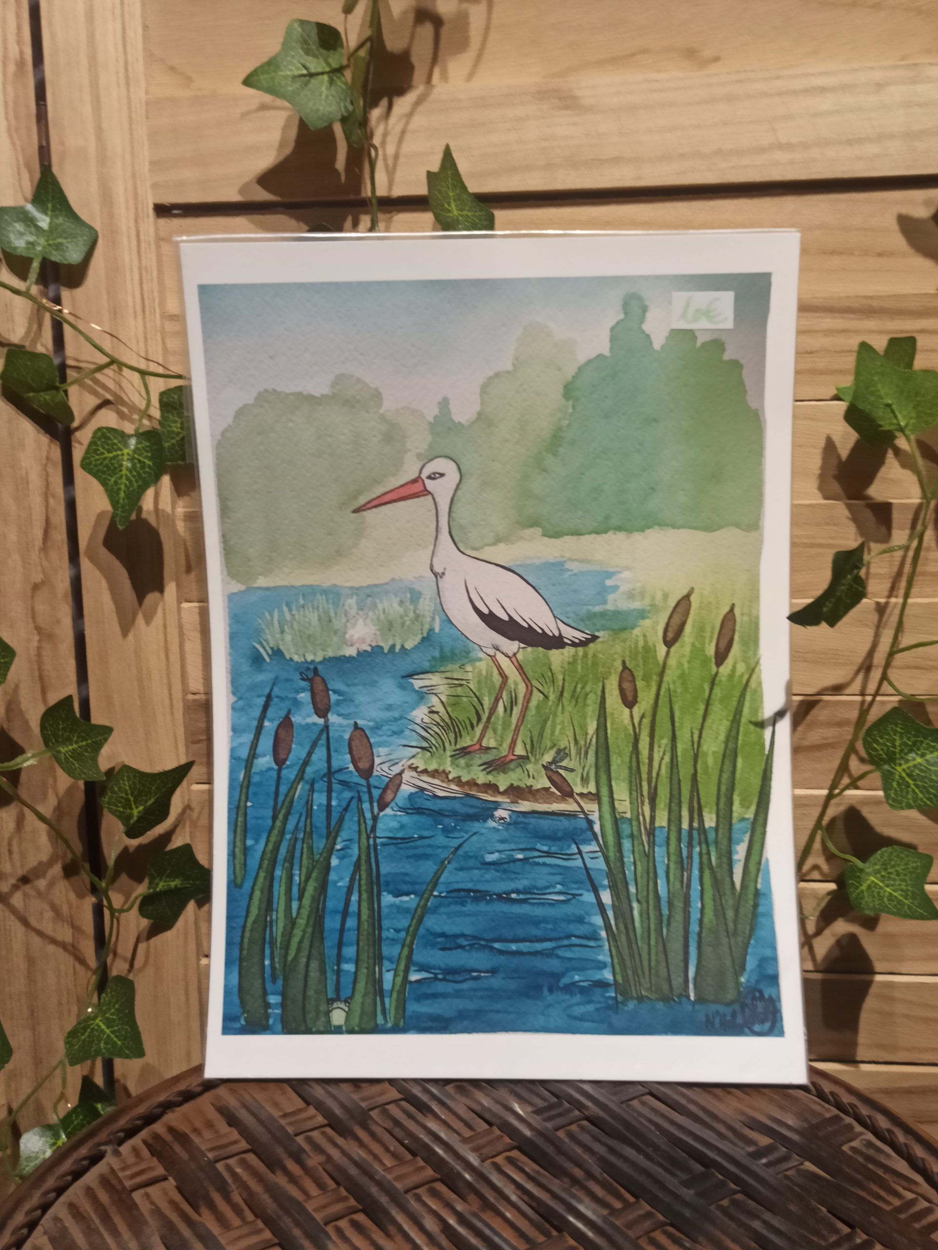 Cigogne 1 (reproduction/print) A4
