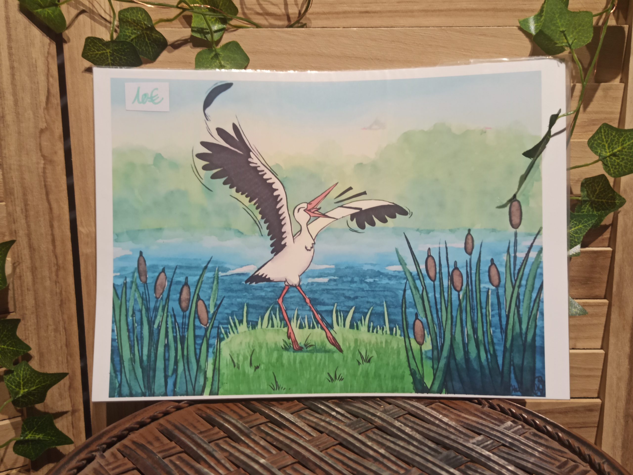 Cigogne 2 (reproduction/print) A4