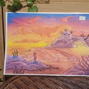 Plage d'été (reproduction/print) A4