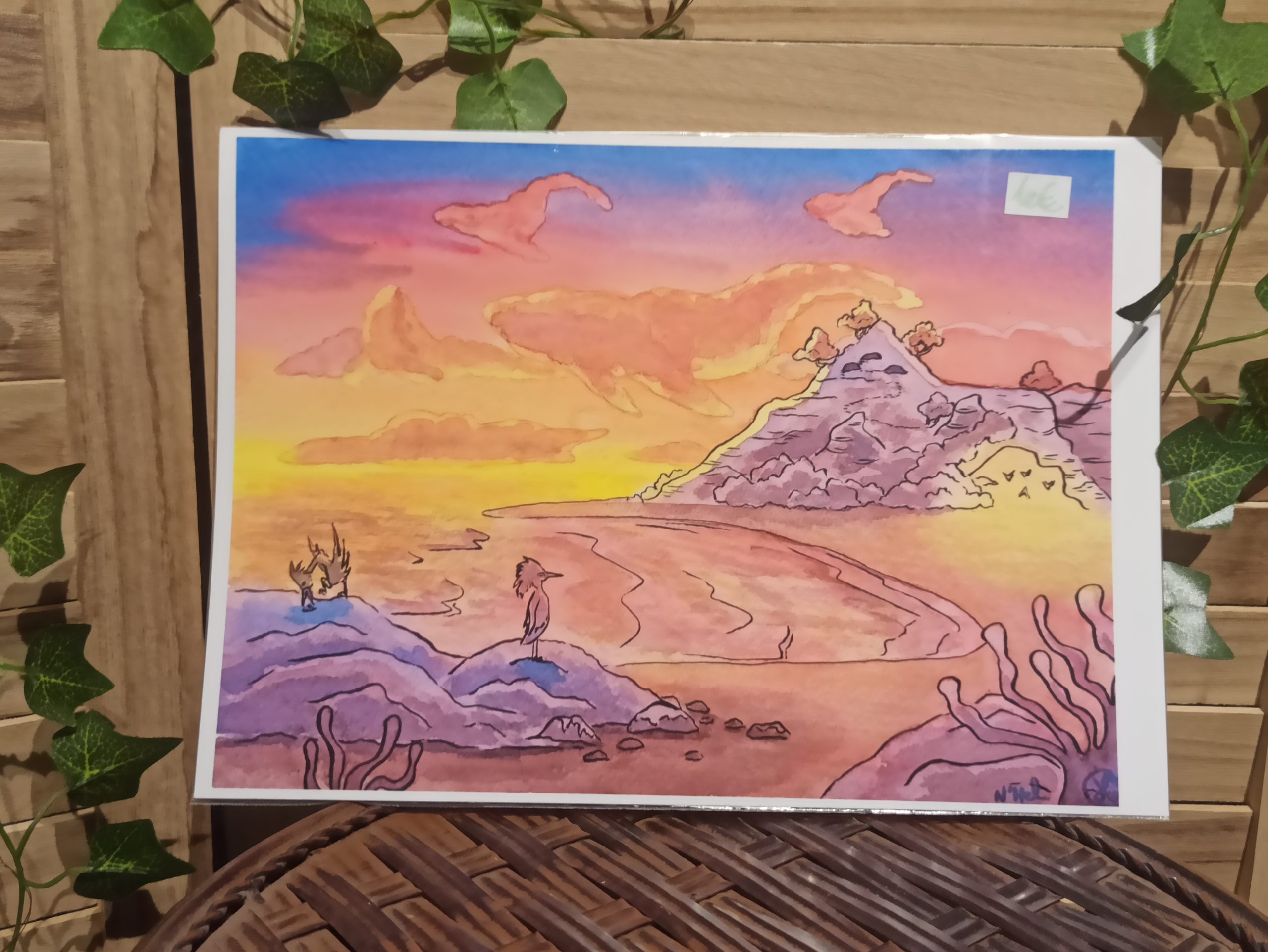 Plage d'été (reproduction/print) A4