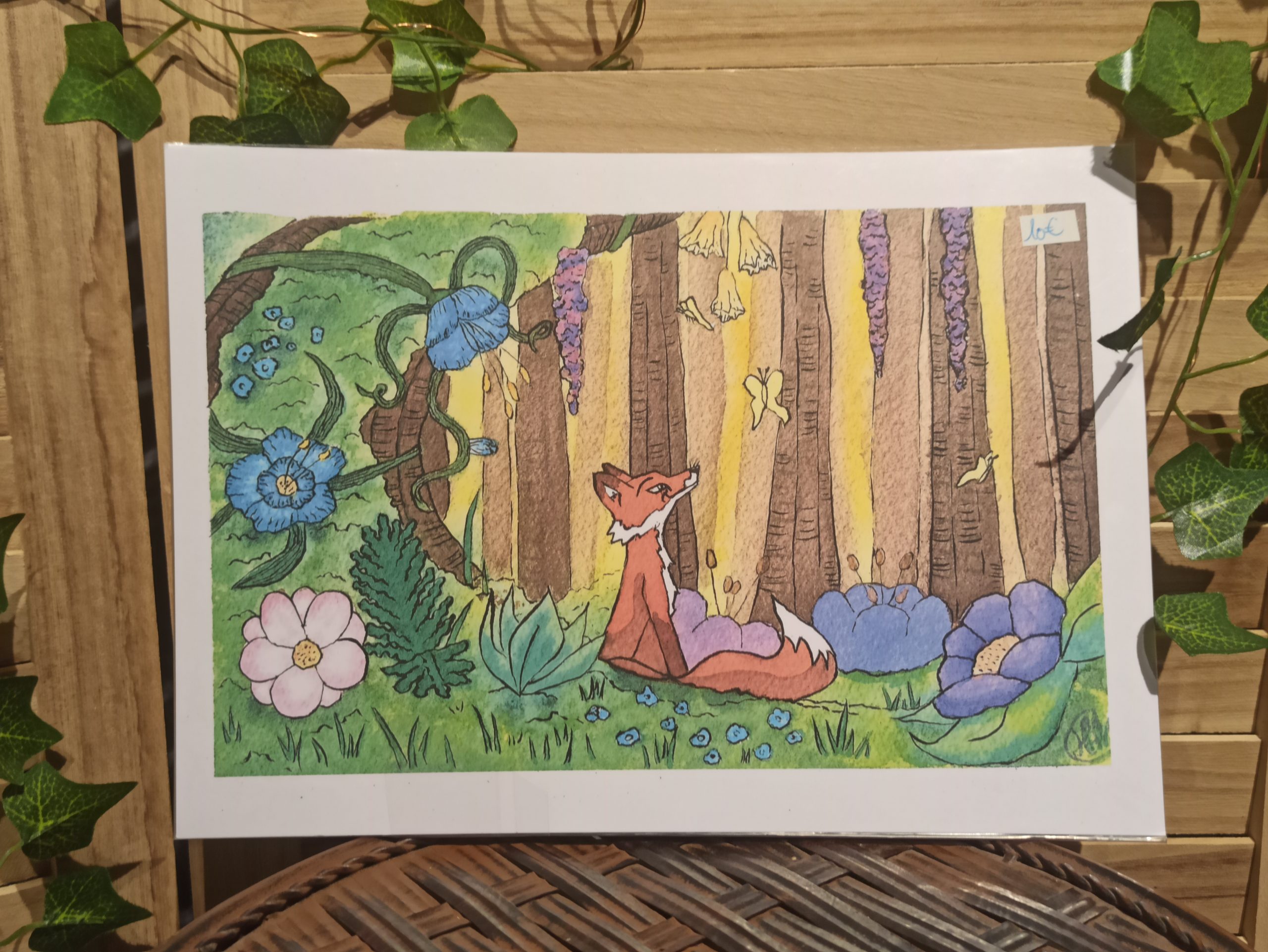 Renard et fleurs (reproduction/print) – Image 2