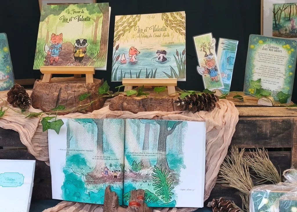 Nhel illustratrice - Stand du mois de juin Léo et Valentin